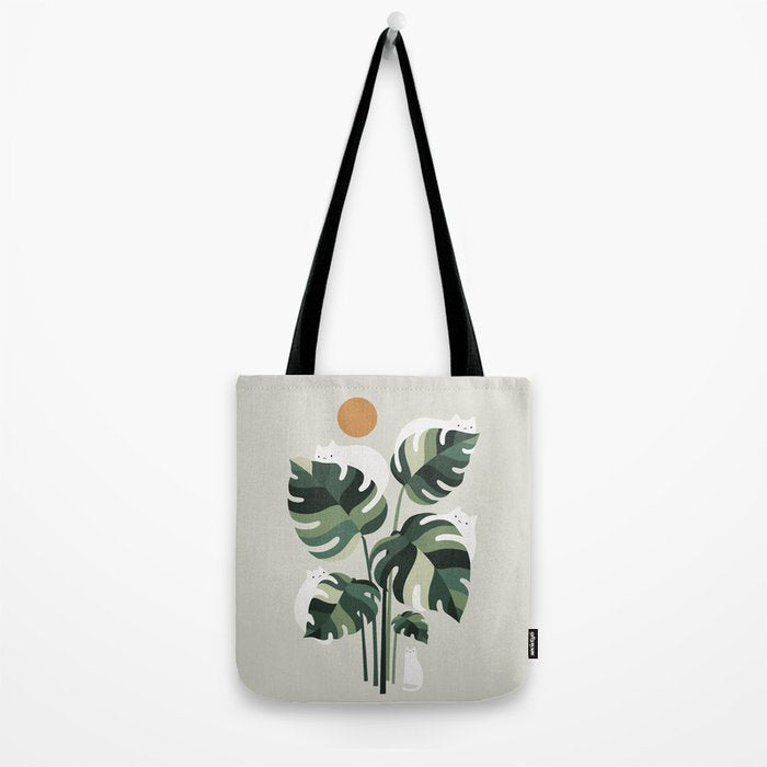 Cat and Plant 11 Tote Bag Gallery Image 2
