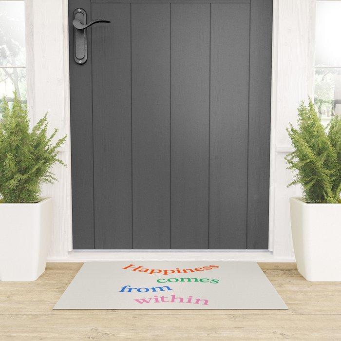 Happiness Comes From Within Welcome Mat Gallery Image 3