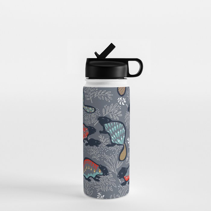 Beaver is back at dawn - Comeback Species Water Bottle Gallery Image 1