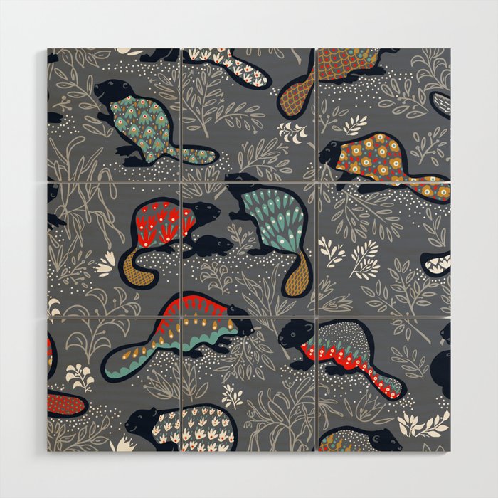 Beaver is back at dawn - Comeback Species Wood Wall Art Gallery Image 1