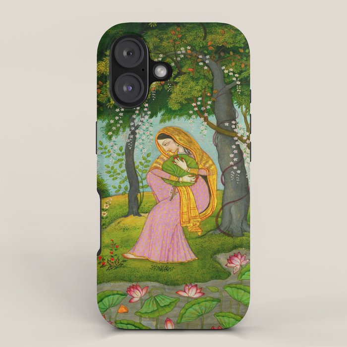 Love-Torn Heroine Indian Miniature Painting  iPhone Case Gallery Image 1