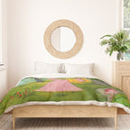 Love-Torn Heroine Indian Miniature Painting  Duvet Cover Gallery Image 3