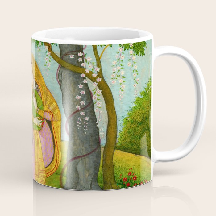 Love-Torn Heroine Indian Miniature Painting  Coffee Mug Gallery Image 1