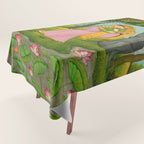 Love-Torn Heroine Indian Miniature Painting  Tablecloth Gallery Image 1