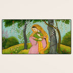 Love-Torn Heroine Indian Miniature Painting  Desk Mat Gallery Image 3