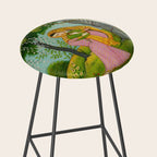 Love-Torn Heroine Indian Miniature Painting  Stool Gallery Image 2