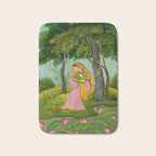 Love-Torn Heroine Indian Miniature Painting  Bath Mat Gallery Image 1