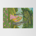 Love-Torn Heroine Indian Miniature Painting  Rug Gallery Image 2