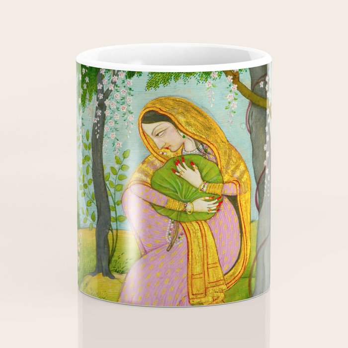 Love-Torn Heroine Indian Miniature Painting  Coffee Mug Gallery Image 4