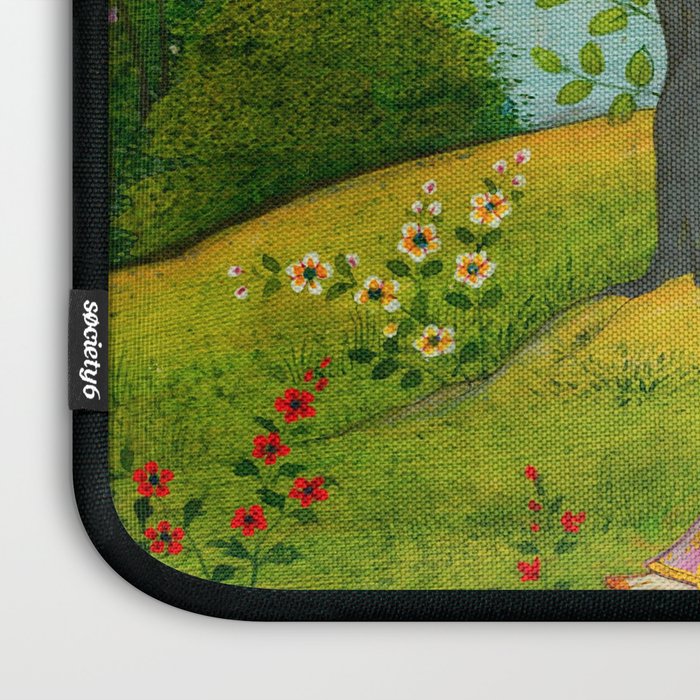 Love-Torn Heroine Indian Miniature Painting  Laptop Sleeve Gallery Image 3