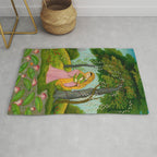 Love-Torn Heroine Indian Miniature Painting  Rug Gallery Image 1