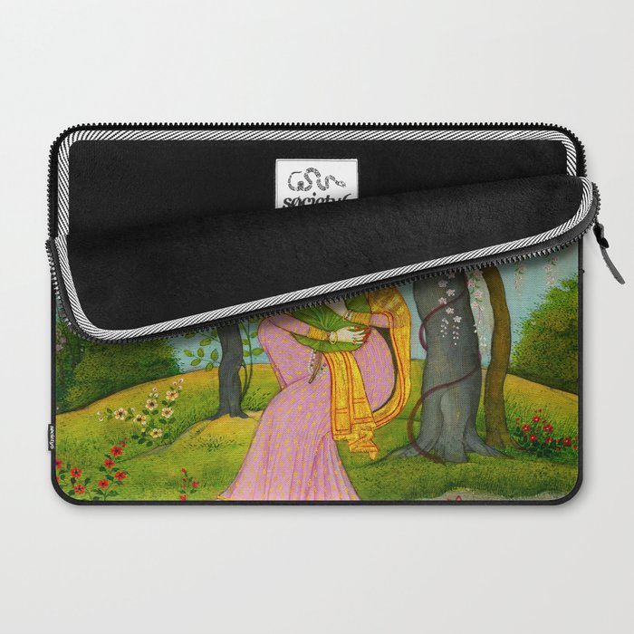 Love-Torn Heroine Indian Miniature Painting  Laptop Sleeve Gallery Image 2