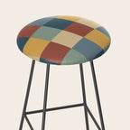 Bold Colorful Checks Pattern - Large IX Stool Gallery Image 2