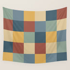 Bold Colorful Checks Pattern - Large IX Wall Tapestry Gallery Image 4