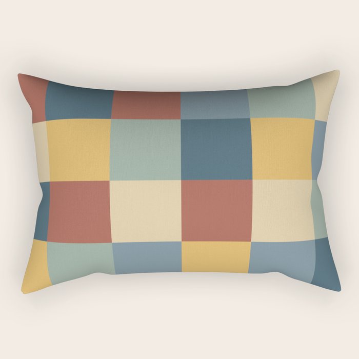 Bold Colorful Checks Pattern - Large IX Rectangular Pillow Gallery Image 2