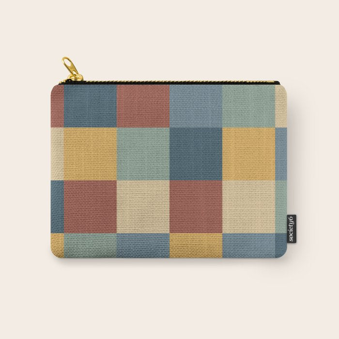 Bold Colorful Checks Pattern - Large IX Carry All Pouch Gallery Image 1