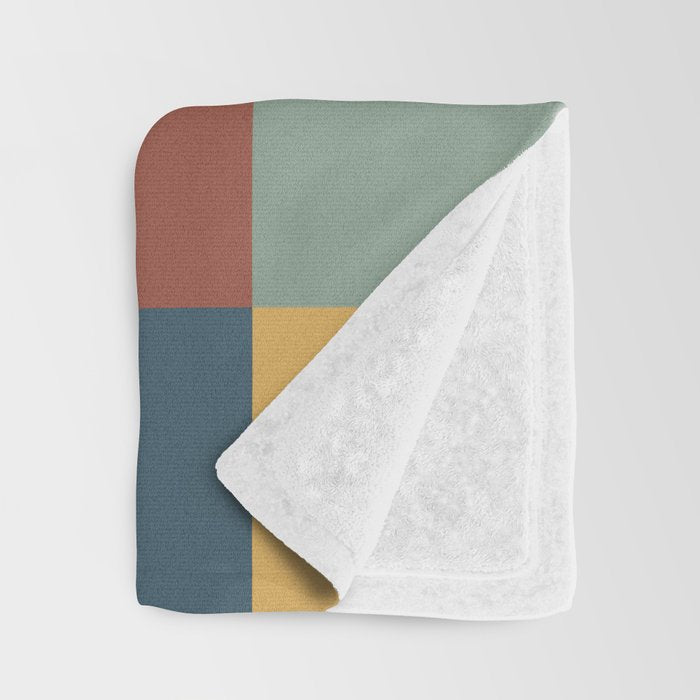 Bold Colorful Checks Pattern - Large IX Throw Blanket Gallery Image 3