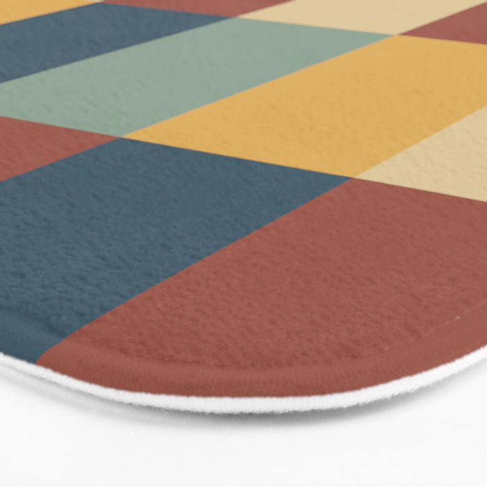 Bold Colorful Checks Pattern - Large IX Bath Mat Gallery Image 3