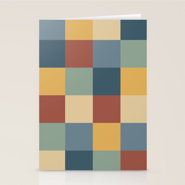 Bold Colorful Checks Pattern - Large IX Stationery Card Gallery Image 2