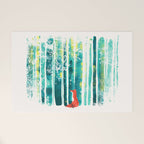 Fox in quiet forest Welcome Mat Gallery Image 1