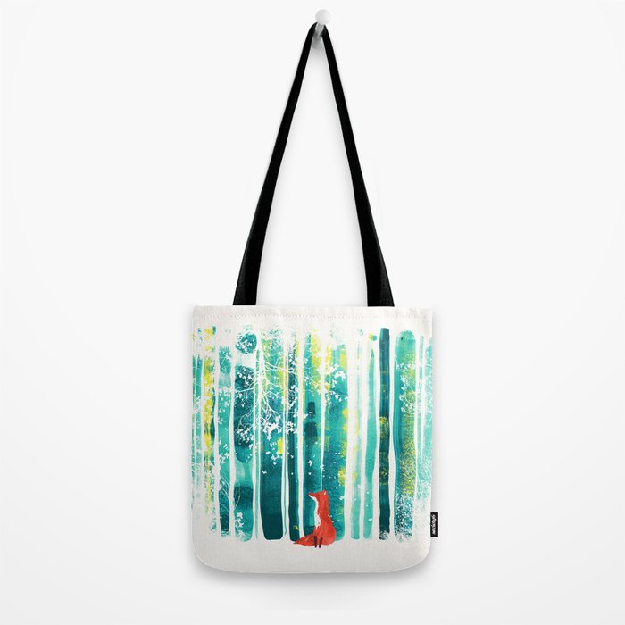 Fox in quiet forest Tote Bag Gallery Image 2