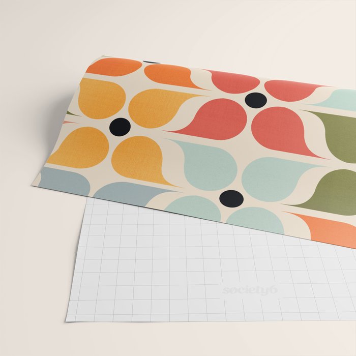 Old times geometry pattern Wrapping Paper Gallery Image 2