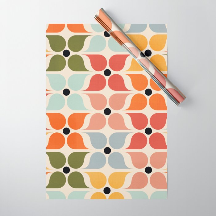 Old times geometry pattern Wrapping Paper Gallery Image 1