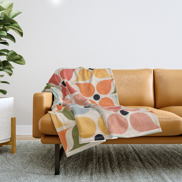 Old times geometry pattern Throw Blanket Gallery Image 1