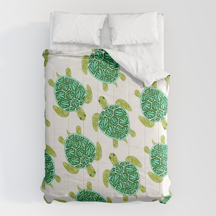 Sea Turtle - Green Palette Comforter Gallery Image 6