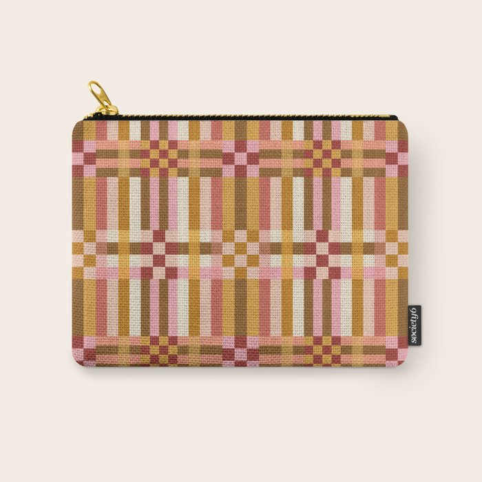 Woven Checks and Stripes - Harvest Gold Carry All Pouch Gallery Image 1