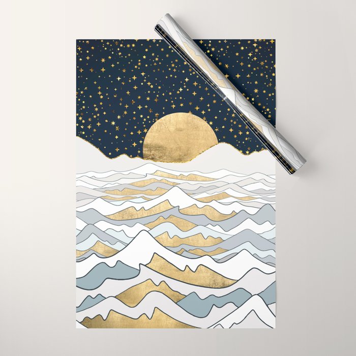 Golden Ocean Wrapping Paper Gallery Image 1