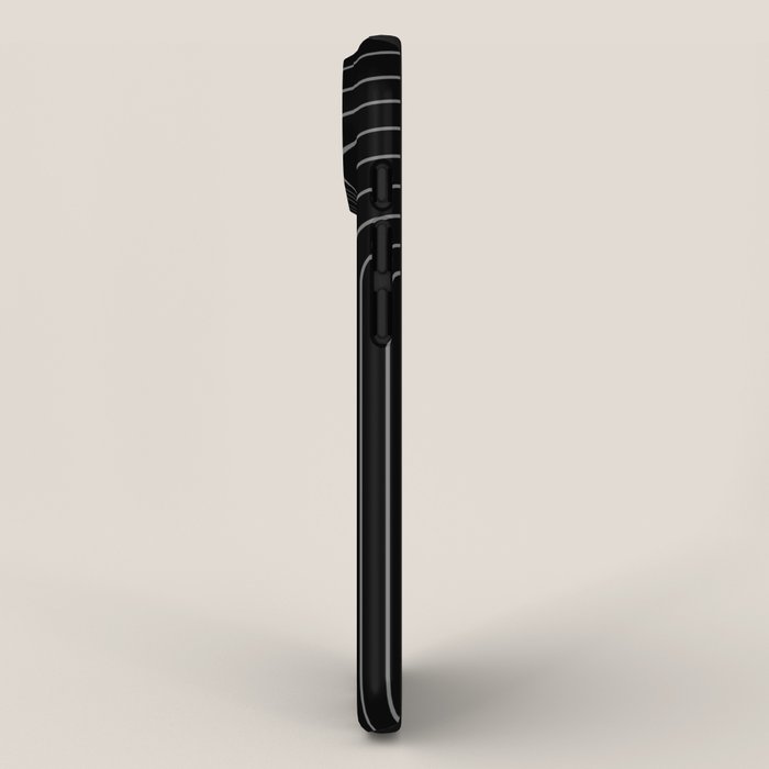 Minimal Line Curvature XXVI Black and Grey Mid Century Modern Arch Abstract iPhone Case Gallery Image 2