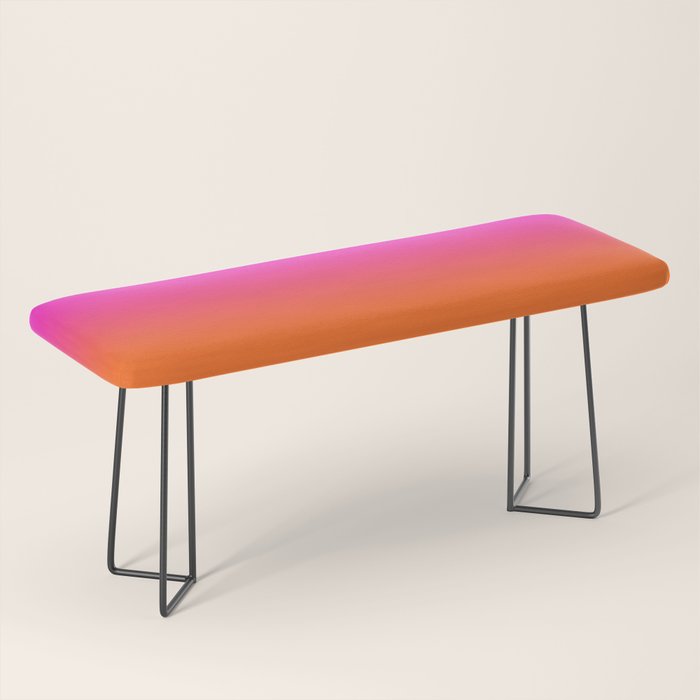 Hot Magenta Pink and Orange Trendy Ombre Bench Gallery Image 1