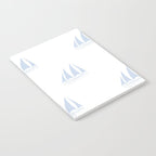 Pale Blue Sailboat Pattern Notebook Gallery Image 2