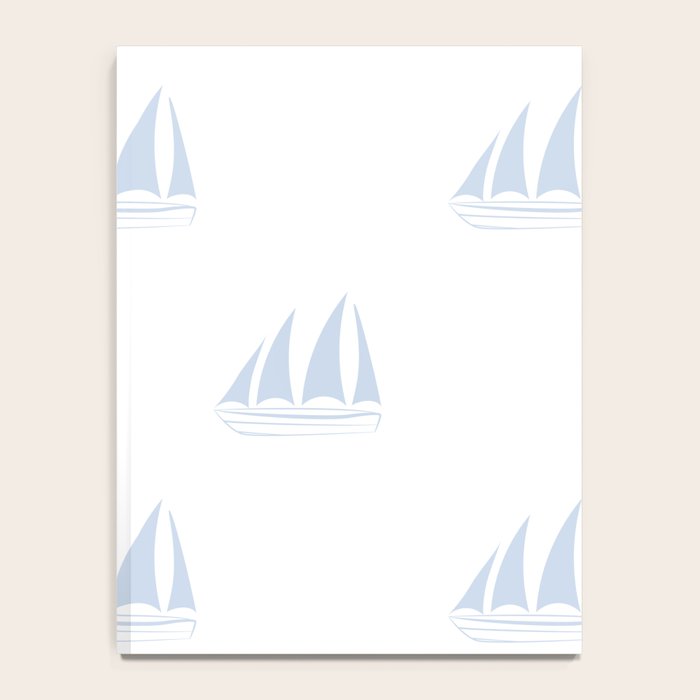 Pale Blue Sailboat Pattern Notebook Gallery Image 4