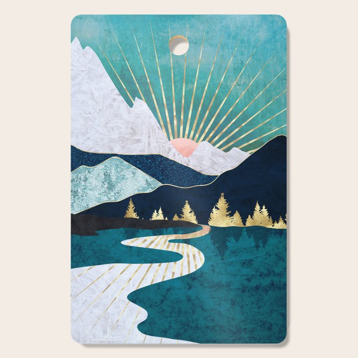 Winter River Cutting Board Gallery Image 1