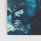 Timeless: A gorgeous, abstract mixed media piece in blue, pink, and gold by Alyssa Hamilton Art Poster Gallery Image 3