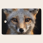 Foxfire Gaze Gray Fox Photorealistic Digital Wildlife Artwork Cutting Board Gallery Image 1
