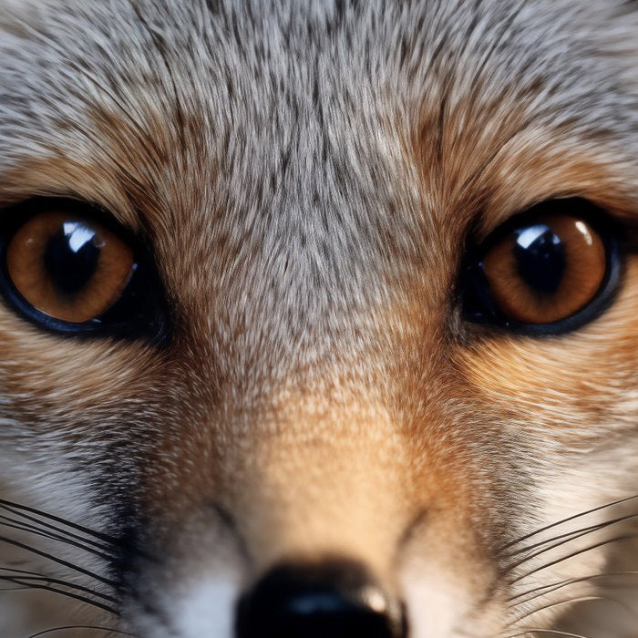Foxfire Gaze Gray Fox Photorealistic Digital Wildlife Artwork Coffee Mug Gallery Image 2