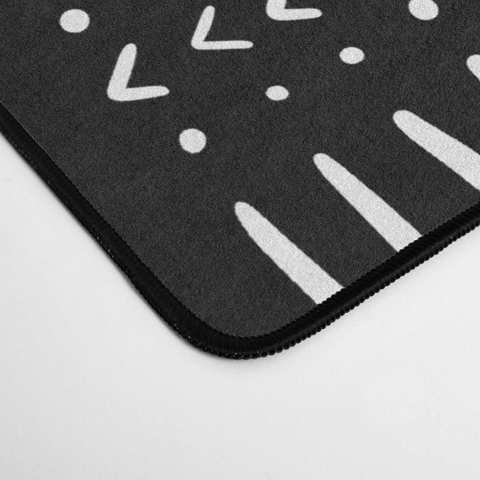 Mudcloth III (Black) Desk Mat Gallery Image 4