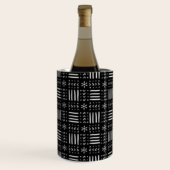 Mudcloth III (Black) Wine Chiller Gallery Image 1