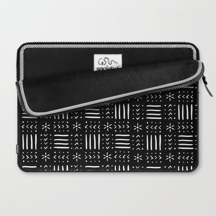 Mudcloth III (Black) Laptop Sleeve Gallery Image 2