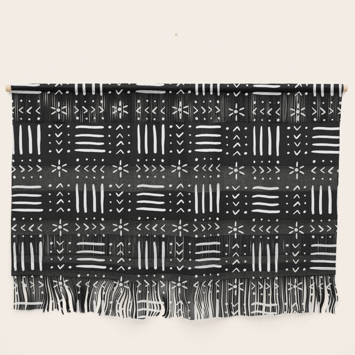 Mudcloth III (Black) Wall Hanging Gallery Image 1