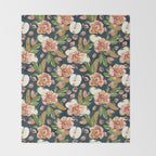 Tropical flowers autumn field D Throw Blanket Gallery Image 2