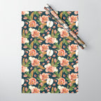 Tropical flowers autumn field D Wrapping Paper Gallery Image 1