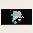 80s Retrowave Design - Memphis Pattern 135 Desk Mat Gallery Image 3