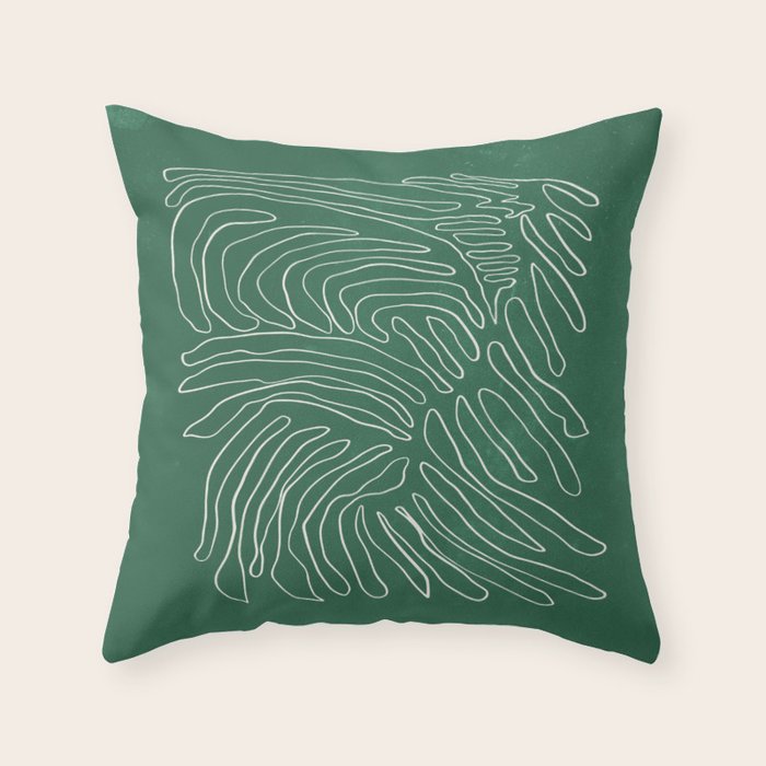 Seagrass: Matisse Mid-Century Edition Throw Pillow Gallery Image 1
