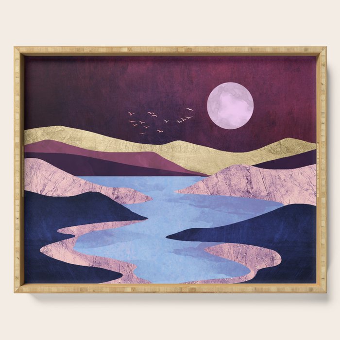 Periwinkle River Serving Tray Gallery Image 1