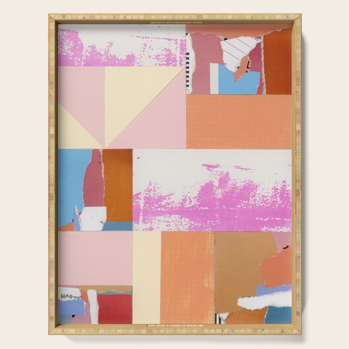 paper quilt collage - no.1 Serving Tray Gallery Image 1