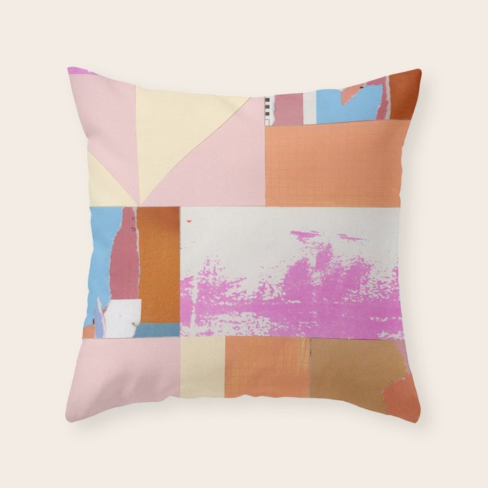 paper quilt collage - no.1 Throw Pillow Gallery Image 6